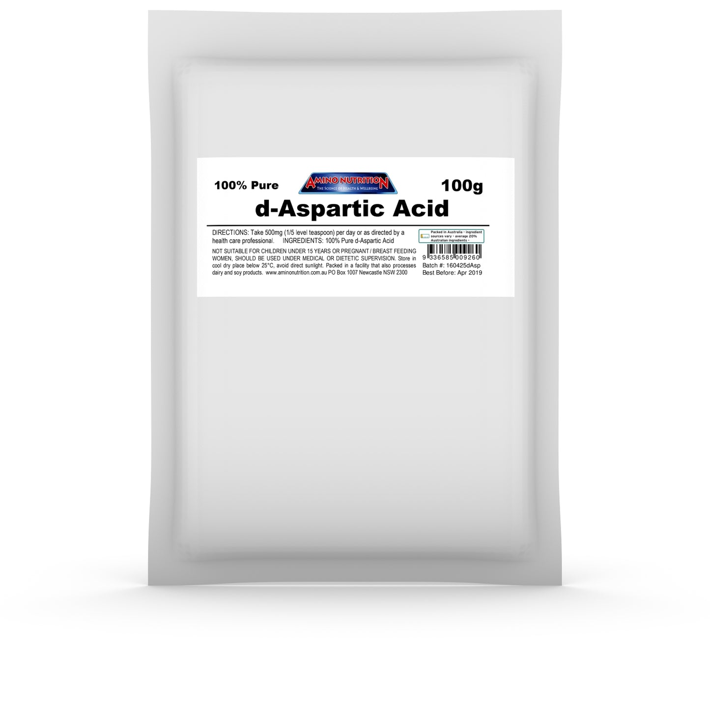 Amino Nutrition d-Aspartic Acid 100g