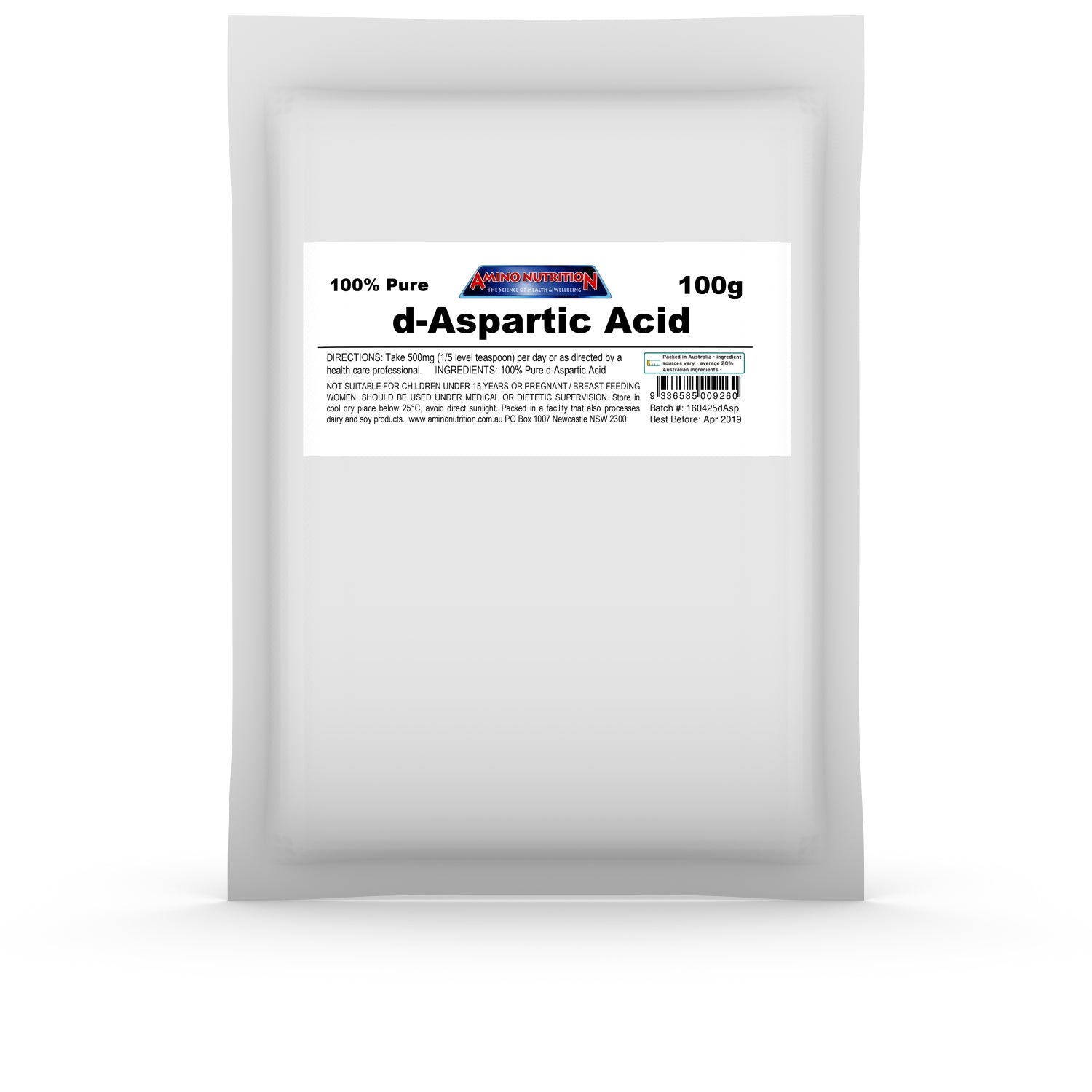 Amino Nutrition d-Aspartic Acid 100g