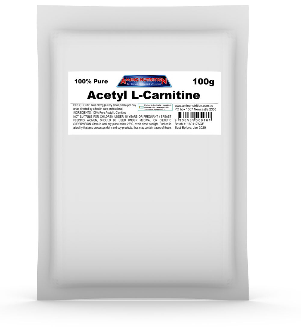 100% Pure Acetyl L-Carnitine Powder Amino Nutrition Australia 100% Pure Acetyl L-Carnitine Powder Amino Nutrition Australia