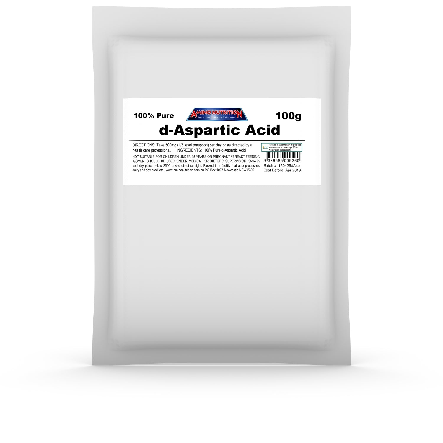 Amino Nutrition d-Aspartic Acid 100g